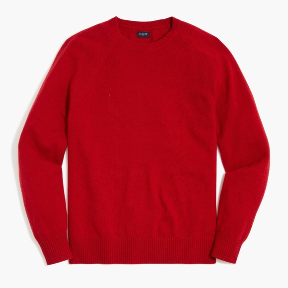 J. CREW 100% Lambswool Crewneck Pullover Sweater Crimson Red Slim Fit Size S - Picture 2 of 8